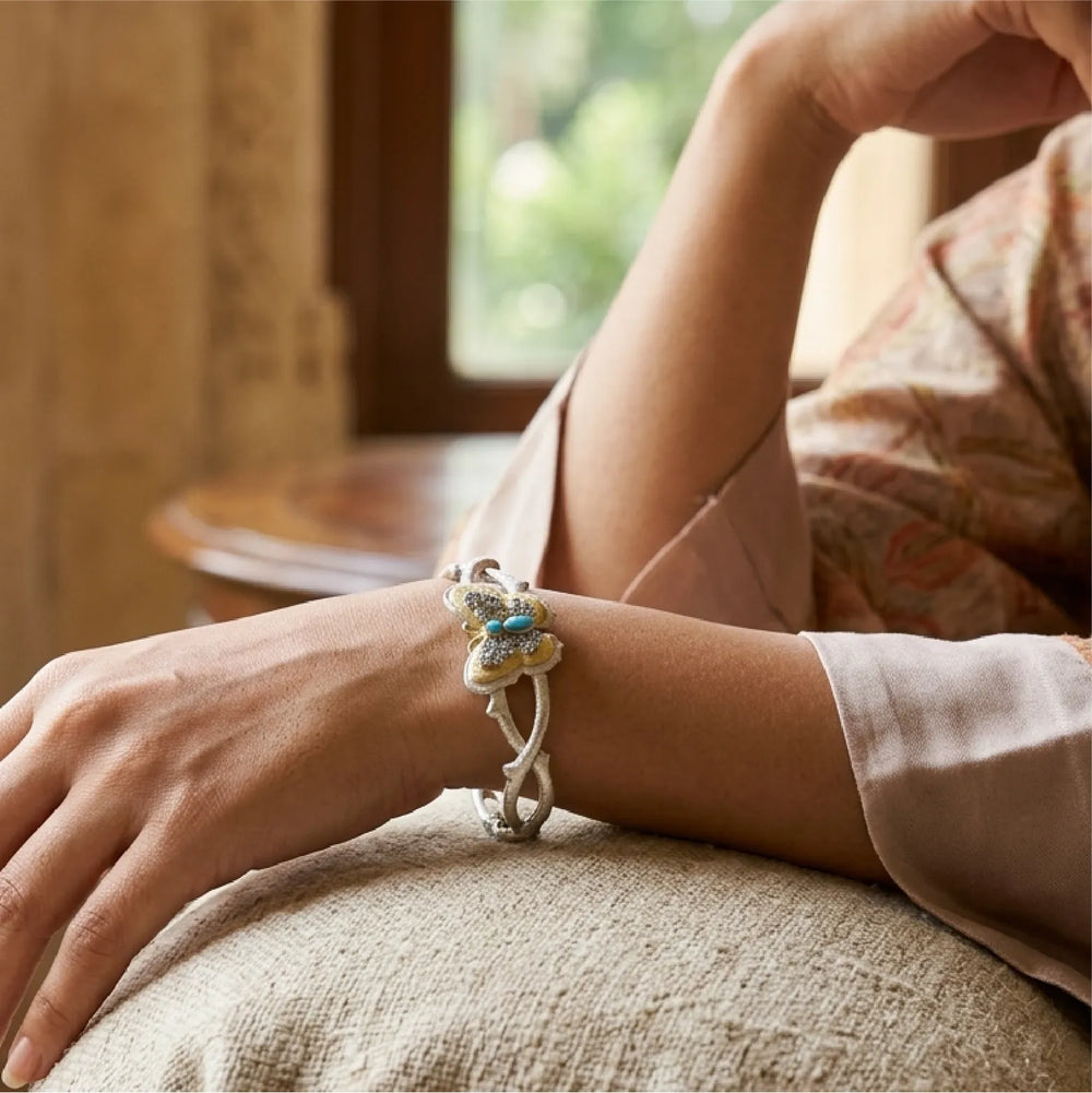 Butterfly Charm Luxe Bangle