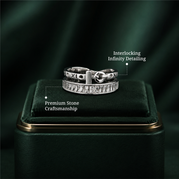Crystal Lock Band Ring