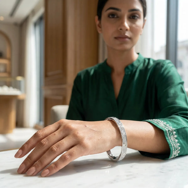 Diamond-Studded Bangle