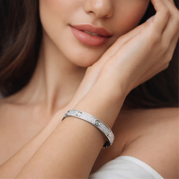 Diamond-Studded Bangle