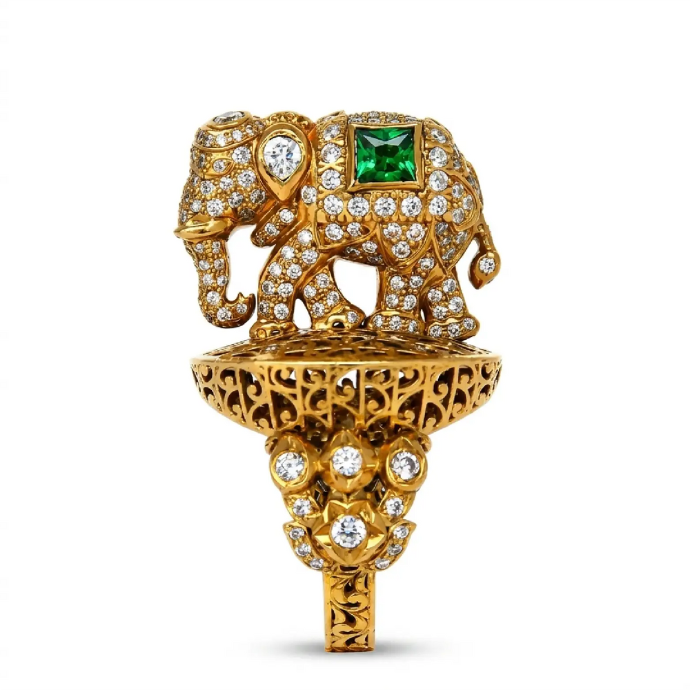 Elephant Crown Ring