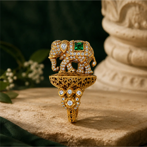 Elephant Crown Ring