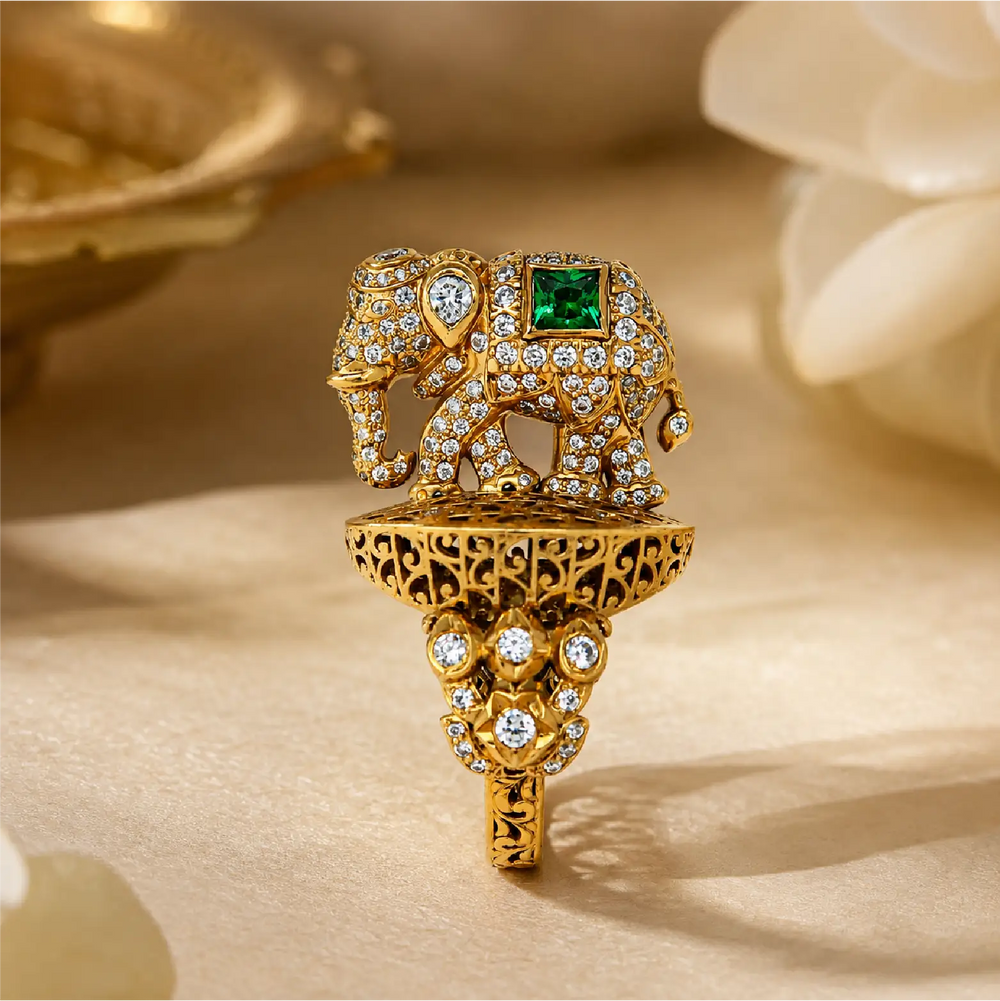 Elephant Crown Ring