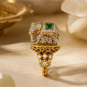 Elephant Crown Ring