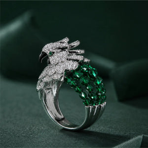 Emerald Parrot Ring