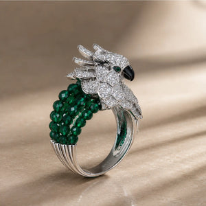 Emerald Parrot Ring
