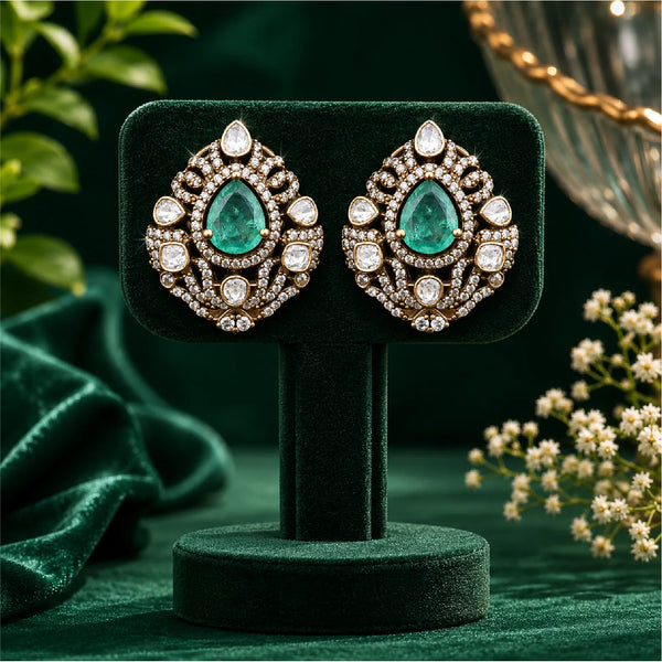 Emerald Studded Earrings