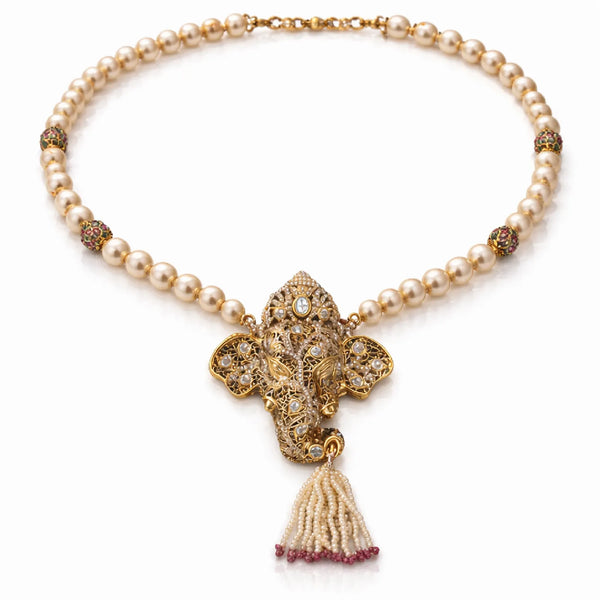 Ganesha Pearl Heritage Necklace
