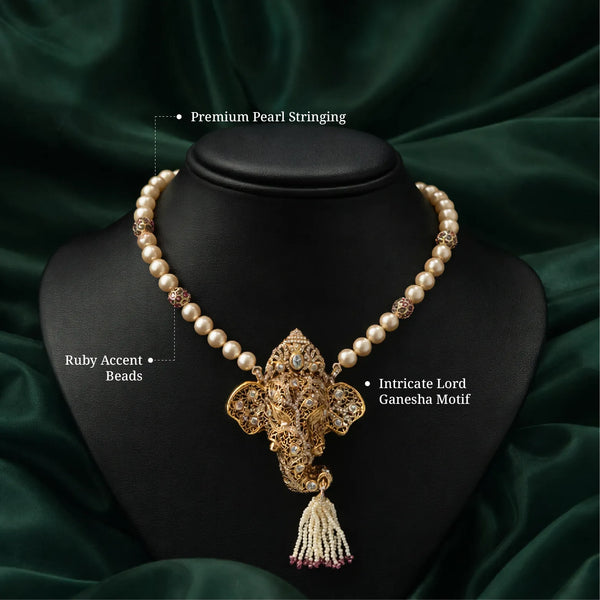 Ganesha Pearl Heritage Necklace