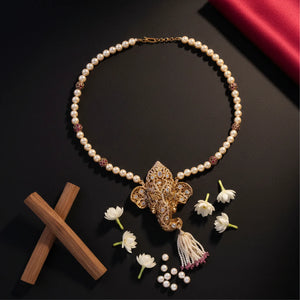 Ganesha Pearl Heritage Necklace
