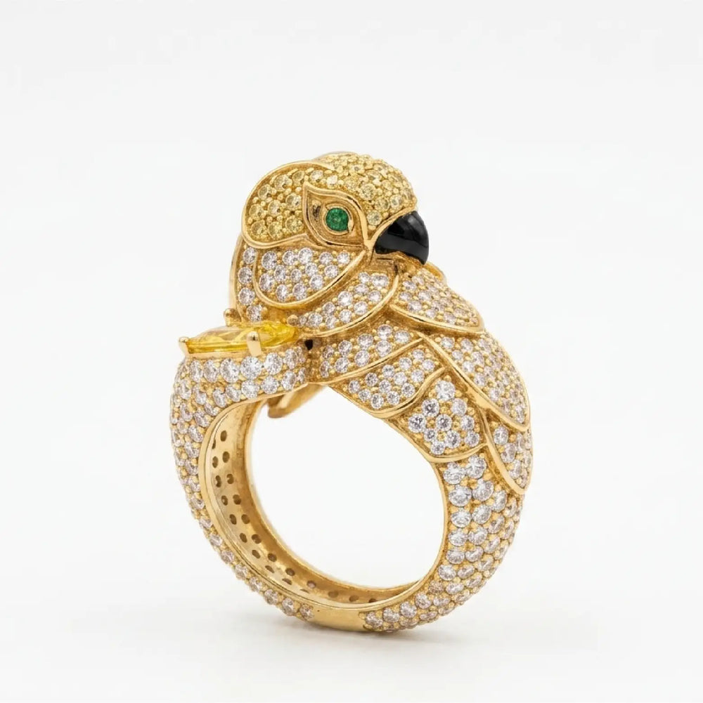 Golden Parrot Ring