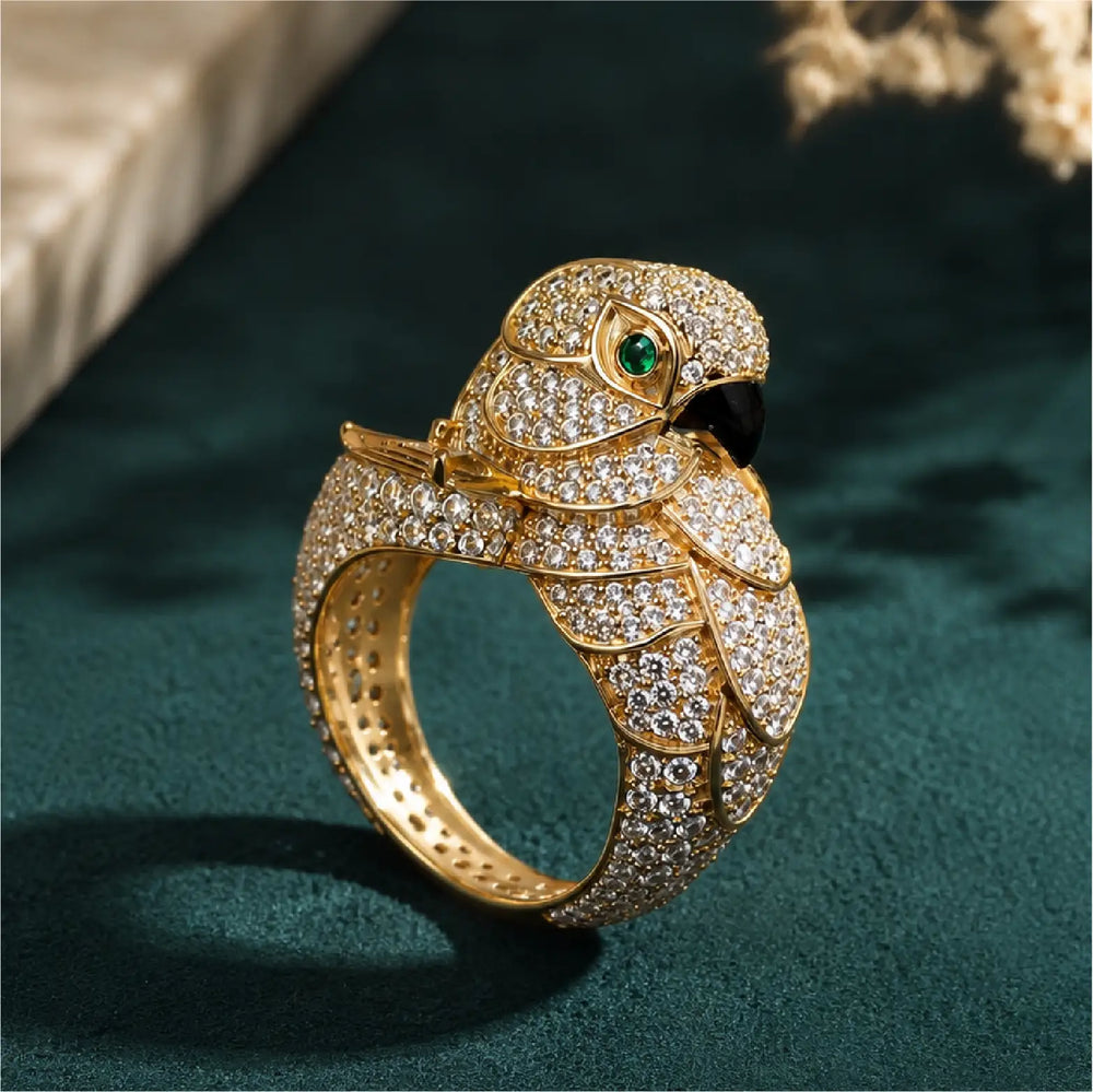 Golden Parrot Ring