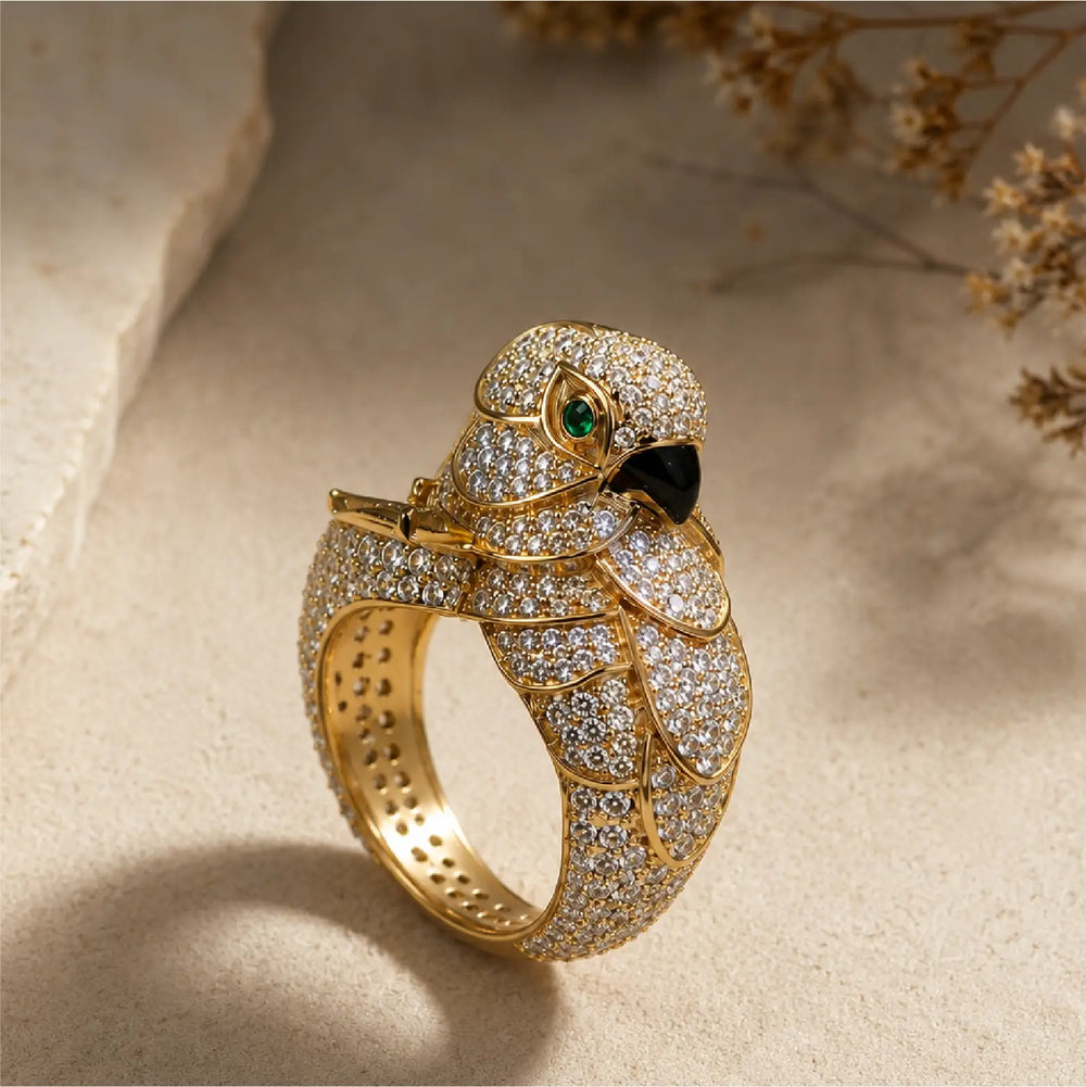 Golden Parrot Ring