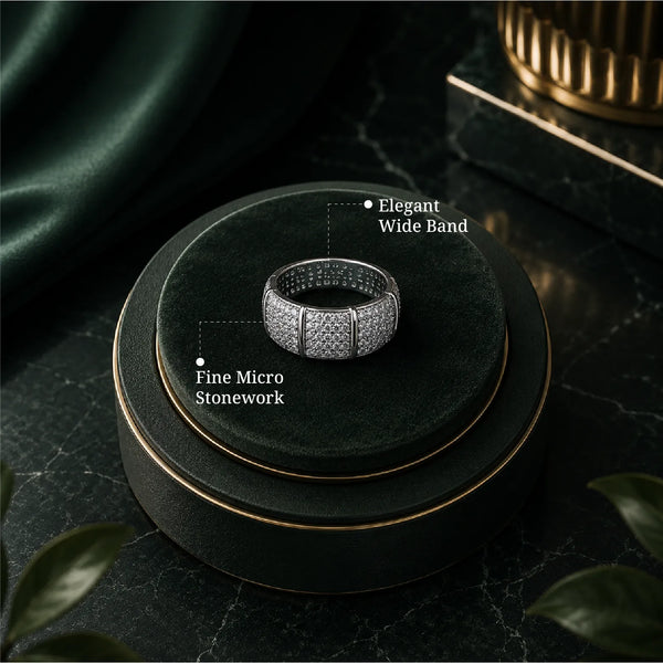 Luxe Grid Band Ring