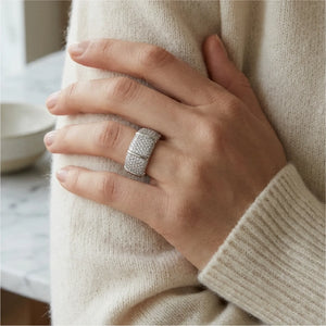Luxe Grid Band Ring
