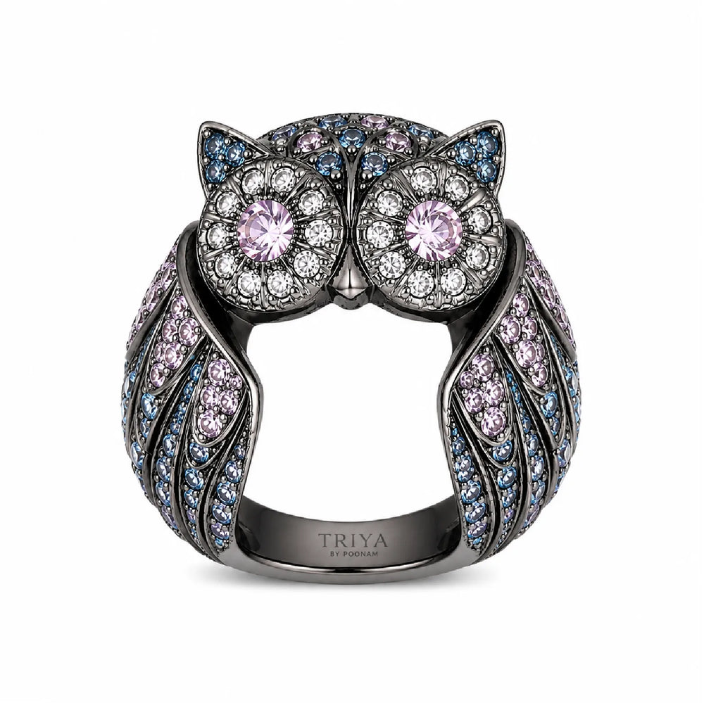 Midnight Owl Ring