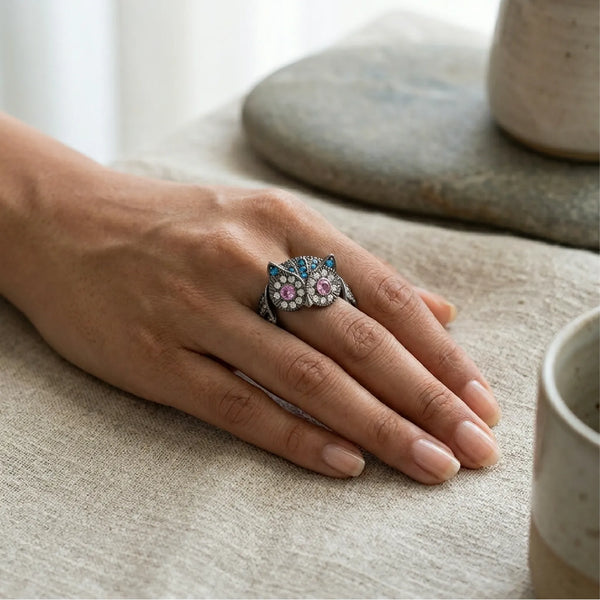 Midnight Owl Ring