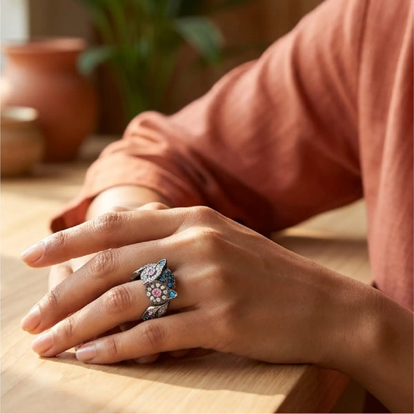 Midnight Owl Ring