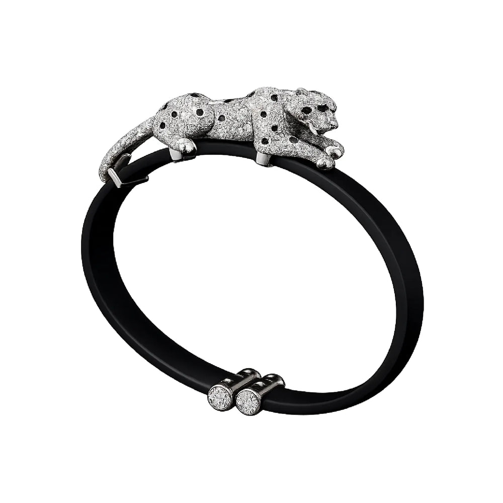 Panther Diamond Studded Bangle