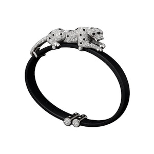 Panther Diamond Studded Bangle