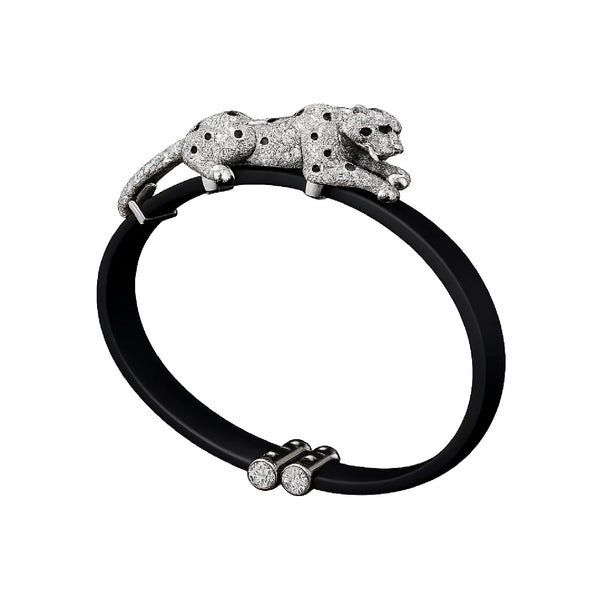 Panther Diamond Studded Bangle