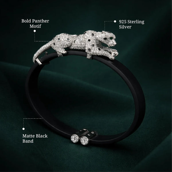 Panther Diamond Studded Bangle