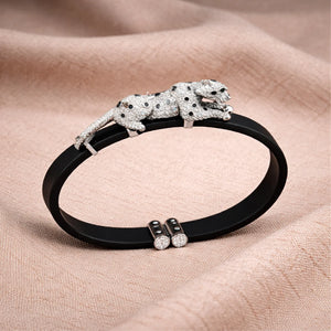 Panther Diamond Studded Bangle