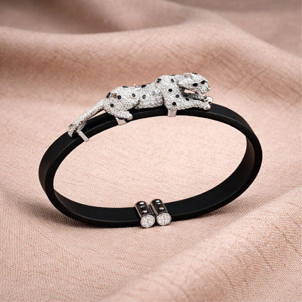 Panther Diamond Studded Bangle