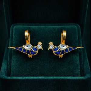 Peacock Ear Cuffs
