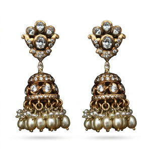 Pearl Crown Jhumka