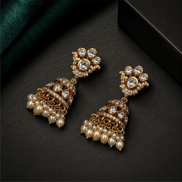Pearl Crown Jhumka