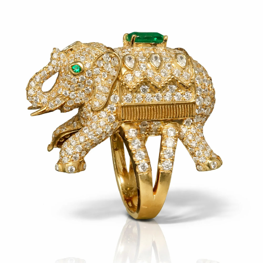 Royal Elephant Statement Ring