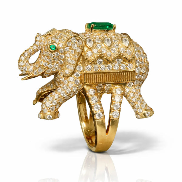 Royal Elephant Statement Ring