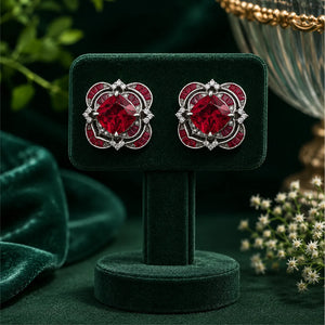 Ruby Blossom Earrings