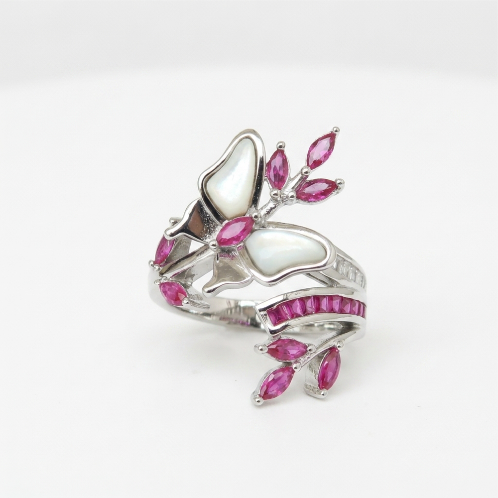 Ruby Butterfly Ring
