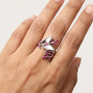 Ruby Butterfly Ring