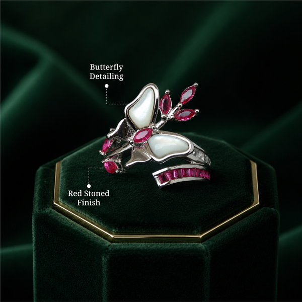 Ruby Butterfly Ring
