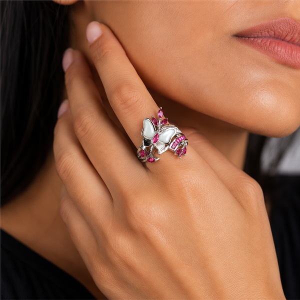 Ruby Butterfly Ring