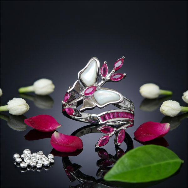 Ruby Butterfly Ring