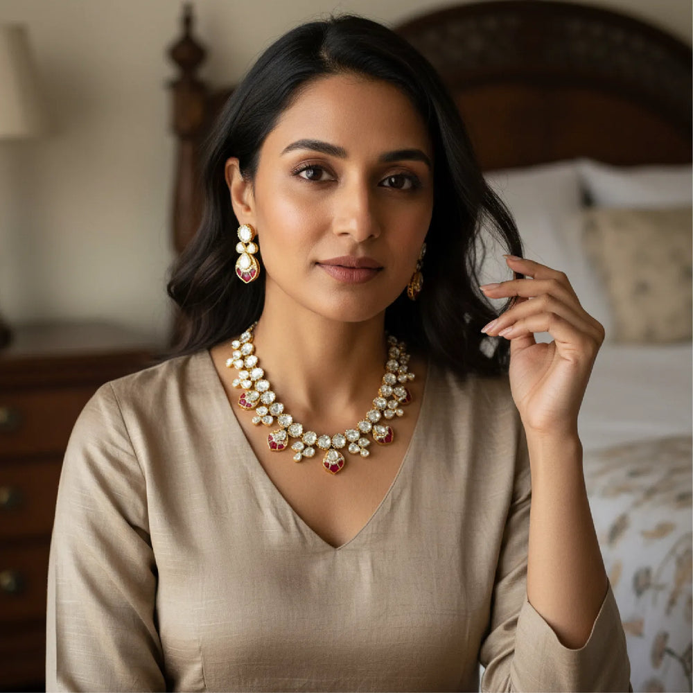 Ruby Necklace Set