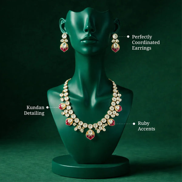 Ruby Necklace Set