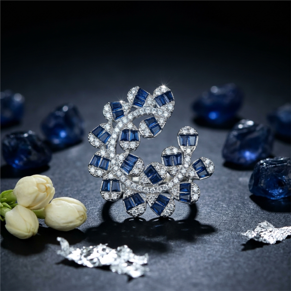 Sapphire Bloom Ring