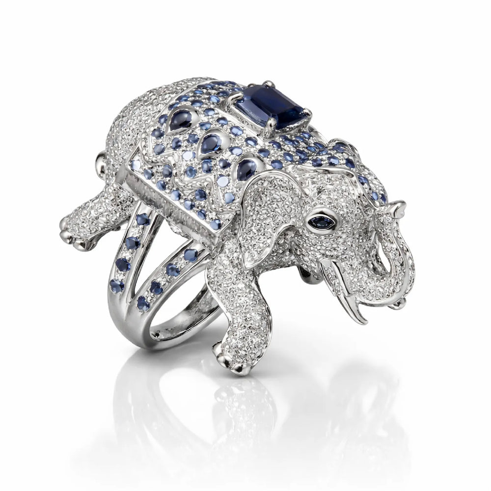 Sapphire Elephant Ring
