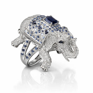 Sapphire Elephant Ring