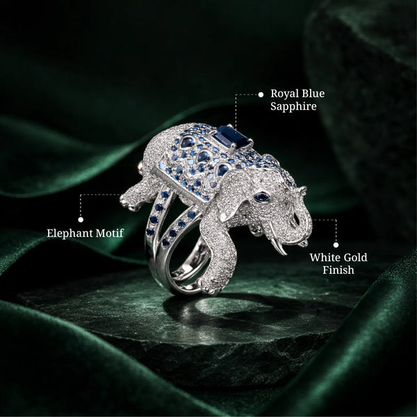 Sapphire Elephant Ring