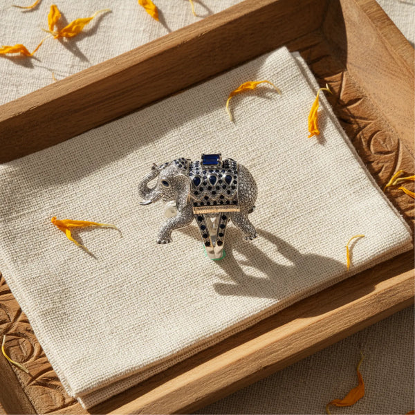 Sapphire Elephant Ring