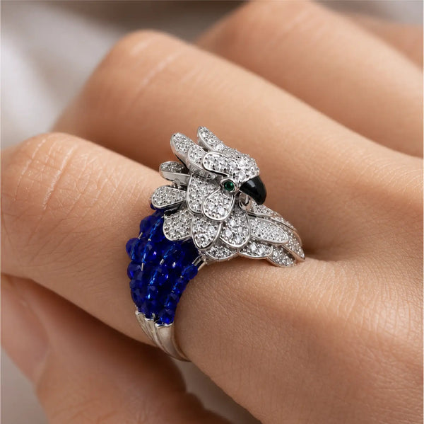 Sapphire Parrot Ring
