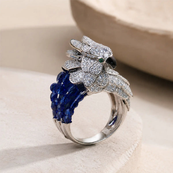 Sapphire Parrot Ring