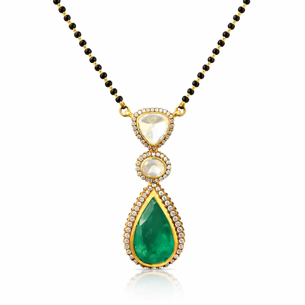 Zariya Emerald Drop Mangalsutra