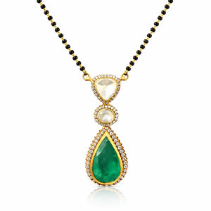 Zariya Emerald Drop Mangalsutra